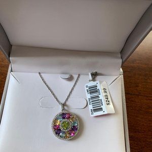 NWT Fine Jewelry, navratna type pendant with semiprecious stones.